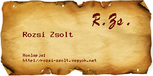 Rozsi Zsolt névjegykártya